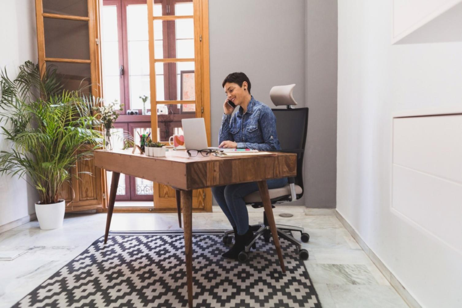 Investment analysis workspace with financial documents and charts